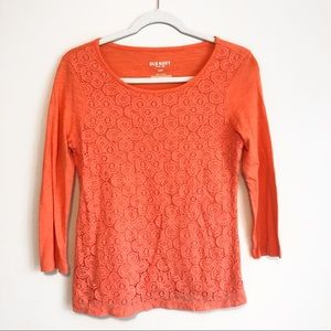 Old Navy Long Sleeve Pink Flower Shirt Size Small